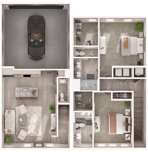 B5.1 Floor Plan at Livano Pflugerville, Pflugerville, TX, 78660